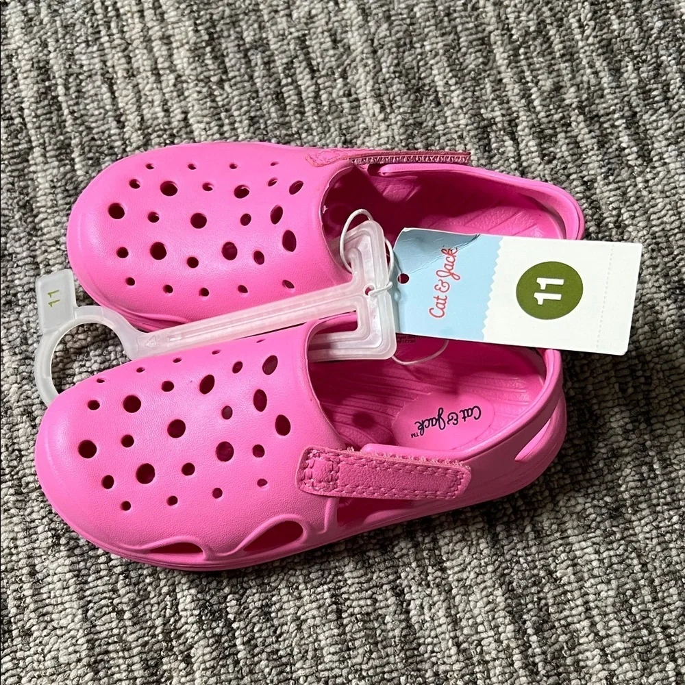 Cat & Jack Kids Pink Clogs Size 11